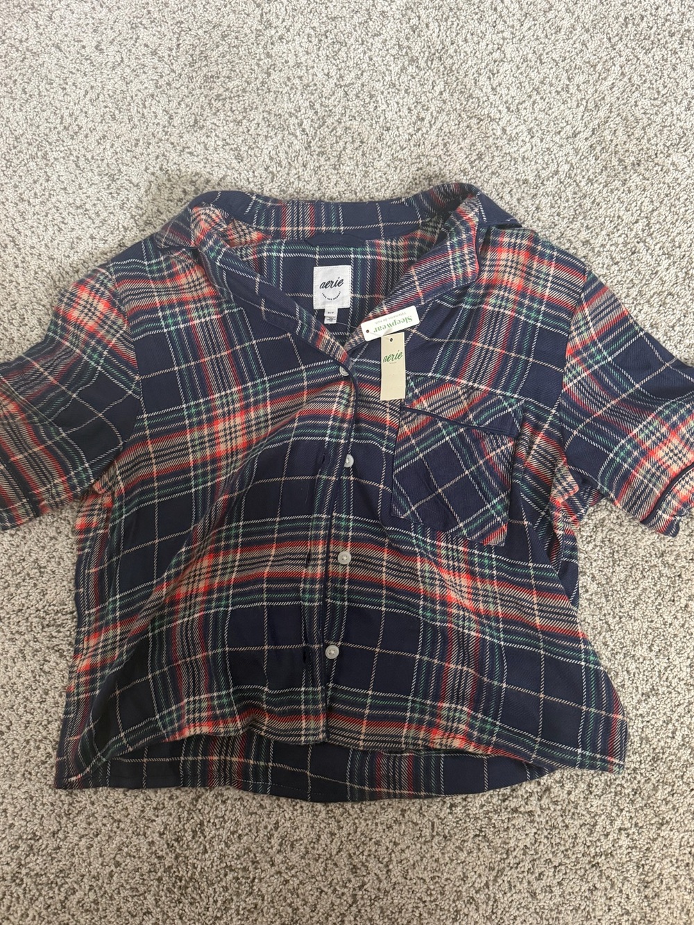 Aerie Short Sleeve Flannel